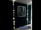 Wall illuminated with mini LEDs